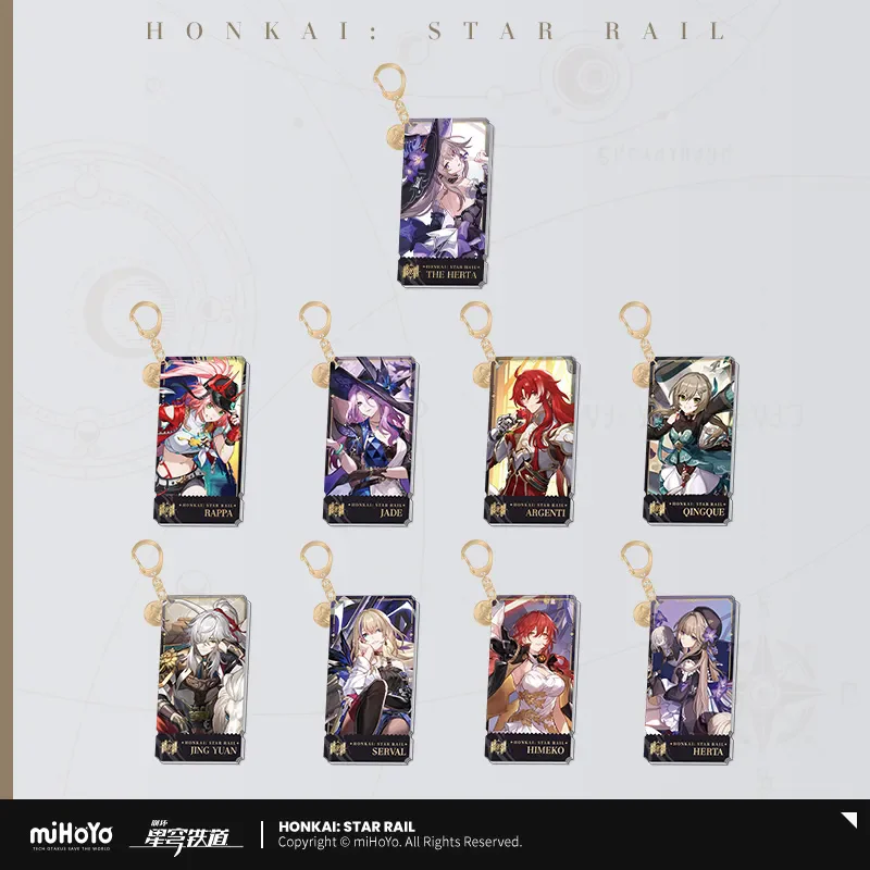 

Honkai Star Rail Official Merch miHoYo Original Authentic The Erudition Path Keychain Pendant Dan Herta Himeko Jingyuan DIY Gift