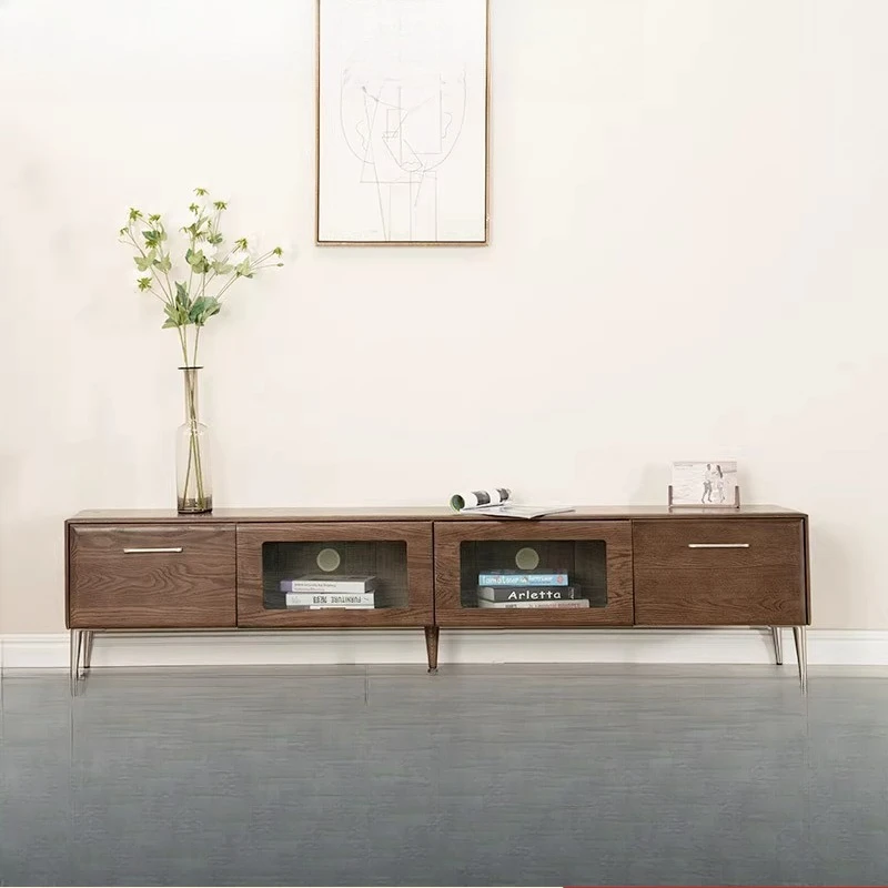 

Solid wood 1.8 meters 2 meters Nordic modern small apartment living room furniture multi-functional storage cabinet