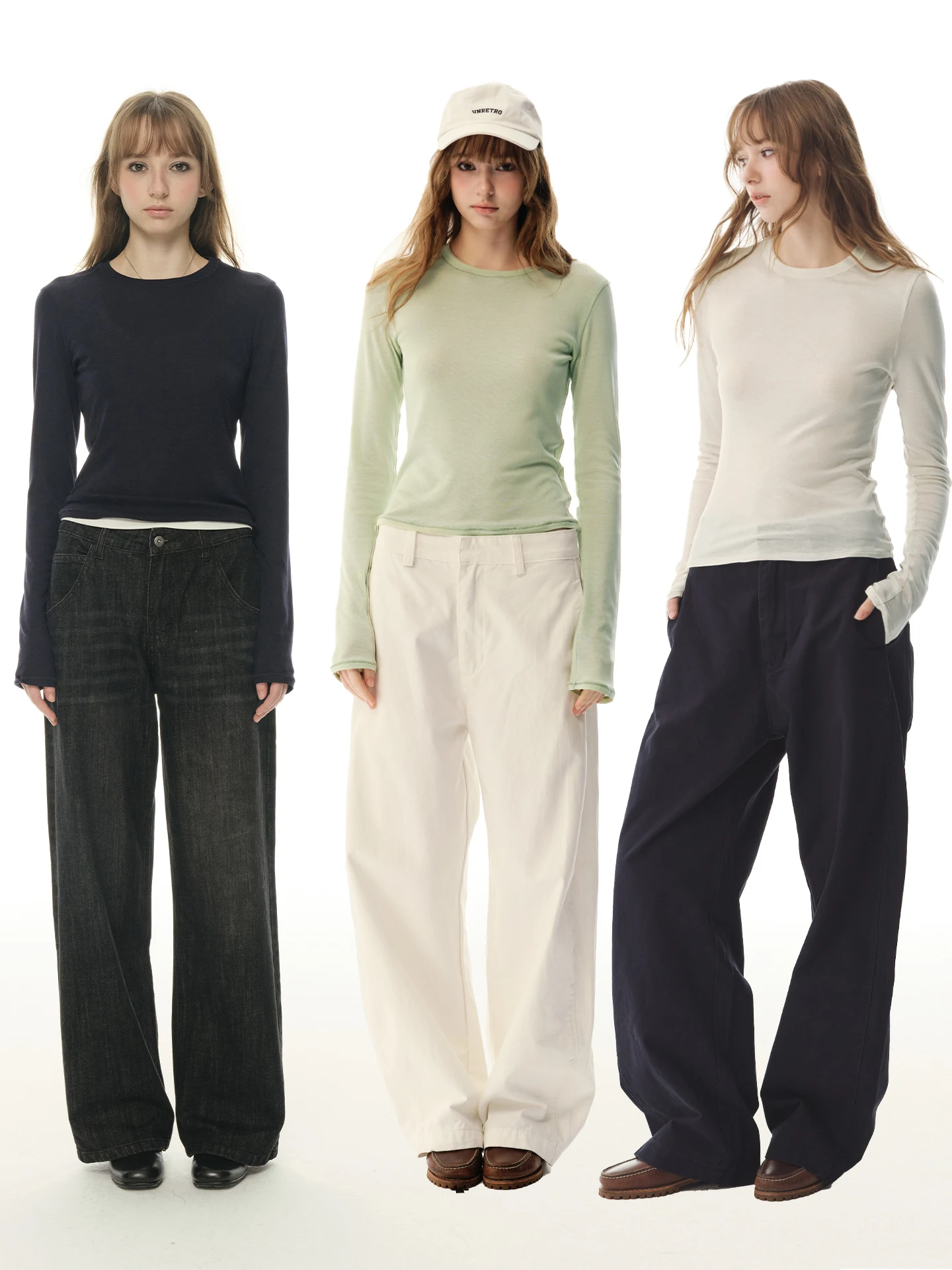 

Женская футболка UNRETRO с длинным рукавом из шерстяной смеси, высокоэластичная, приятная к телу, облегающая, с круглым вырезом, базовая, повседневная