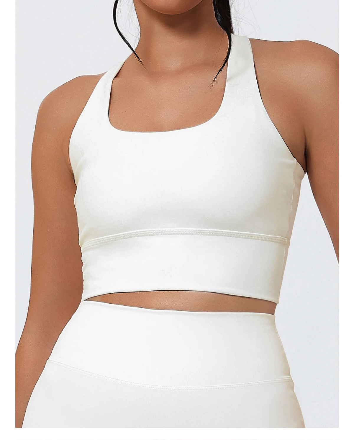 Hearuisavy Sommer-Laufsportweste mit gepolstertem BH, ECO Gym Push-Up-Yoga-Top für Damen, überkreuzter Rücken, U-Ausschnitt, Fitness-Unterwäsche – Detail 25