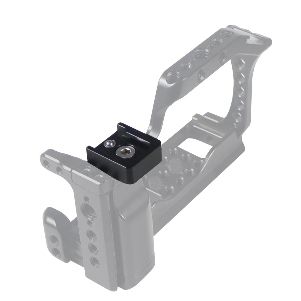 핫 콜드 슈 마운트 어댑터, DSLR 카메라 케이지 리그 치즈 플레이트, 비디오 플래시 라이트 마이크 액세서리, 1/4 인치 장착 나사