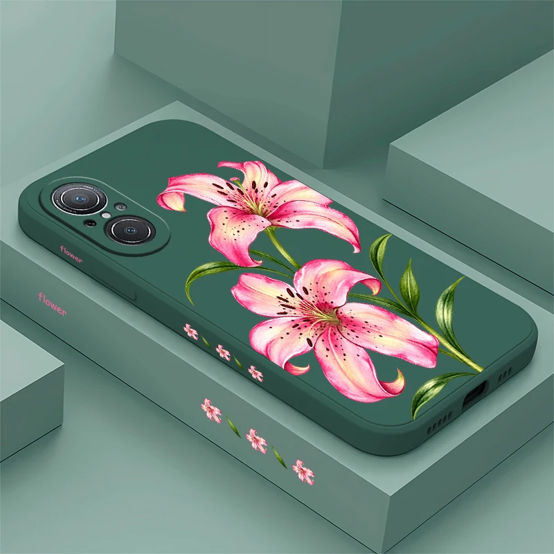 Luxury Pink Floral Pattern Phone Case For Honor X9d X9c X8d X7e X6b X5d Plus X5c X20 X80i X60 Pro Soft TPU Shockproof Cases Capa