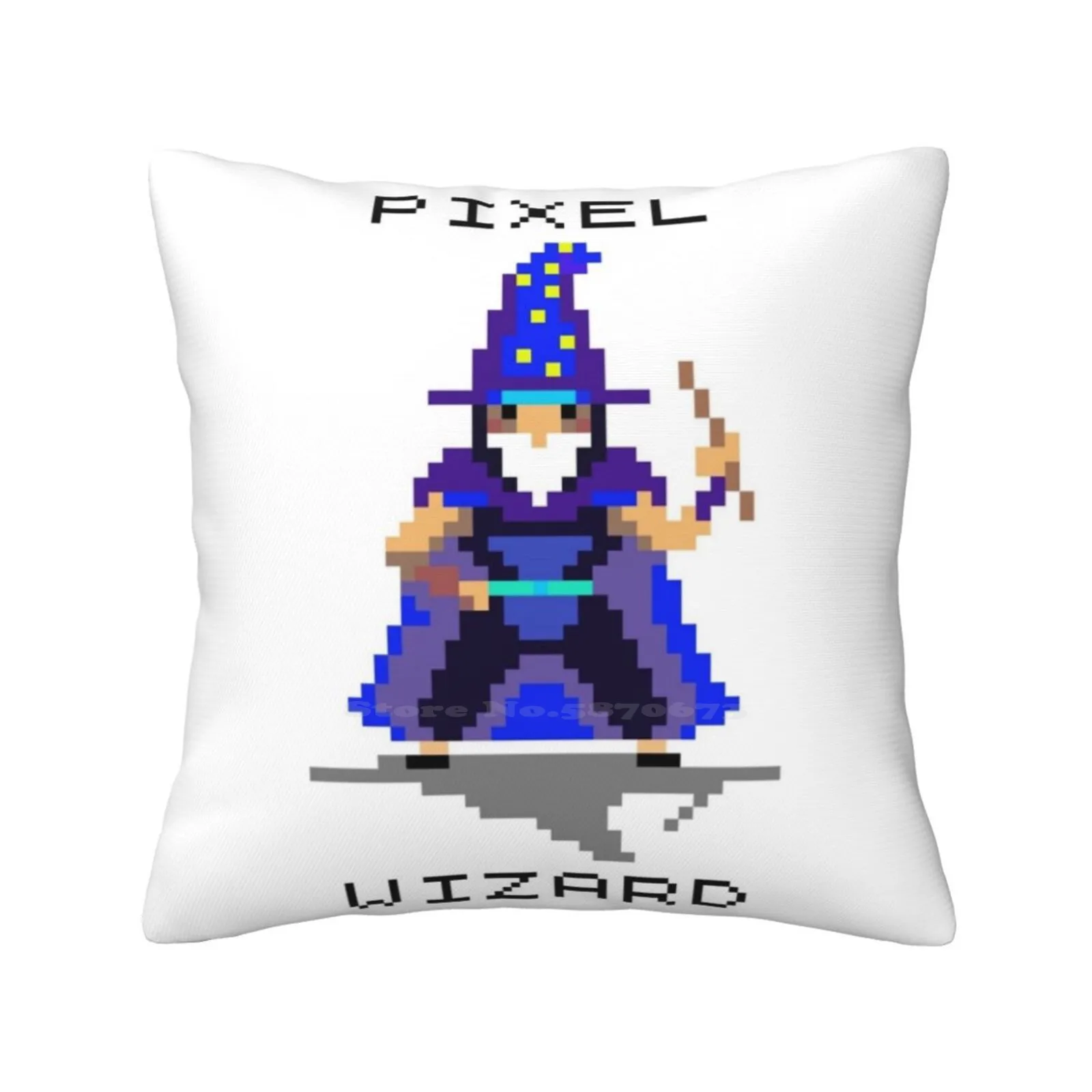 Pixel Wizard Home Sofa Car Cushion Cover Pillowcase Pixel Art Retro 8Bit 8 Bit 16 Bit Wizard Spectrum Video Game Computer Game