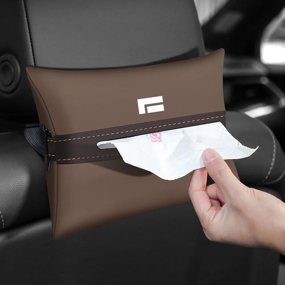 Car Seat Back Tissue Box Automotive Modification Parts Leather Paper Bag For Rox Adamas 2026 Waterproof And Stain-resistant