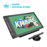 HUION Kamvas 16 (Gen 3) Drawing Tablet with Screen 15.8 Inch Canvas Glass Graphic Drawing Monitor 99%sRGB 16384 PenTech 4.0