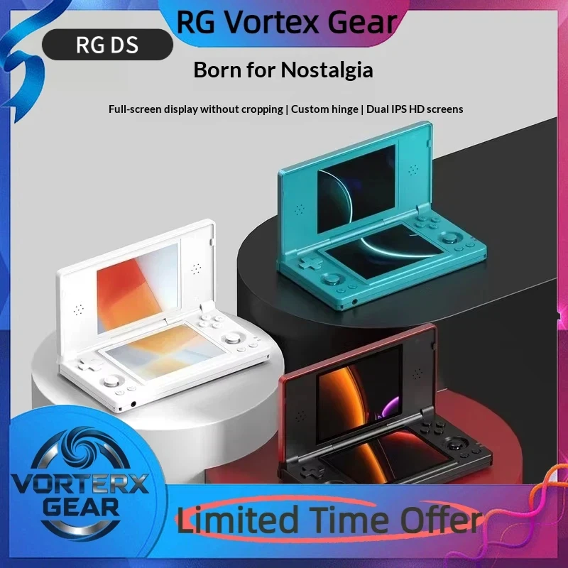 

Vortex Gear Anberni New Rg Ds Dual Screen Ips High-Definition Screen Android Joystick Game Console Retro Nostalgic Game Console