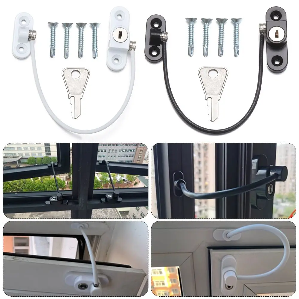 كابل سلك قفل نافذة أمان مقيد للجنسين من Home Security