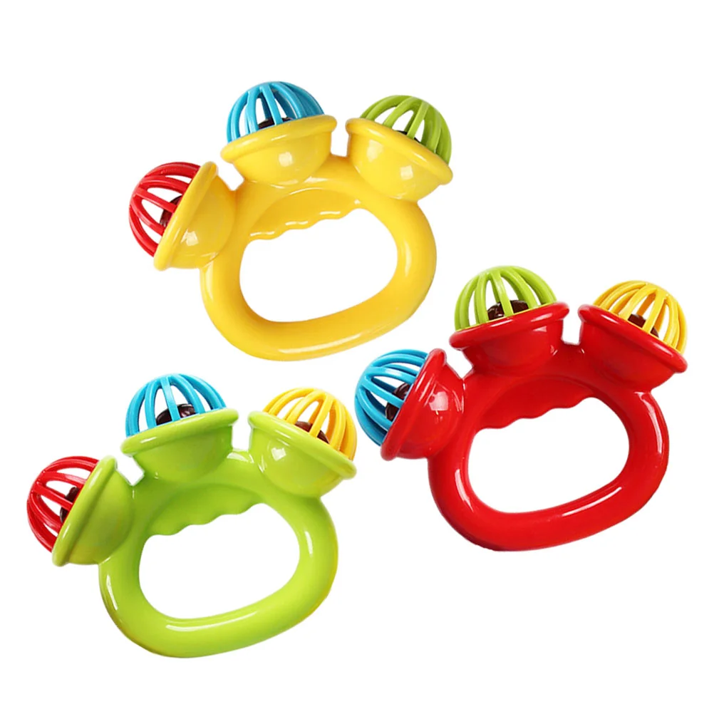 

3 Pcs Rattle The Bell Soothing Toys Baby Toddler Plastic Kids Small Jingle Bells