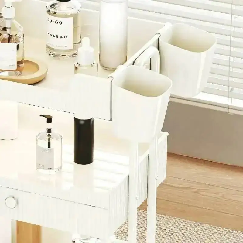 Professional Professional Cart Beauty Household Auxiliary Hairdressing Salon Trolley Furniture Multi-purpose Wheels Storage Tray