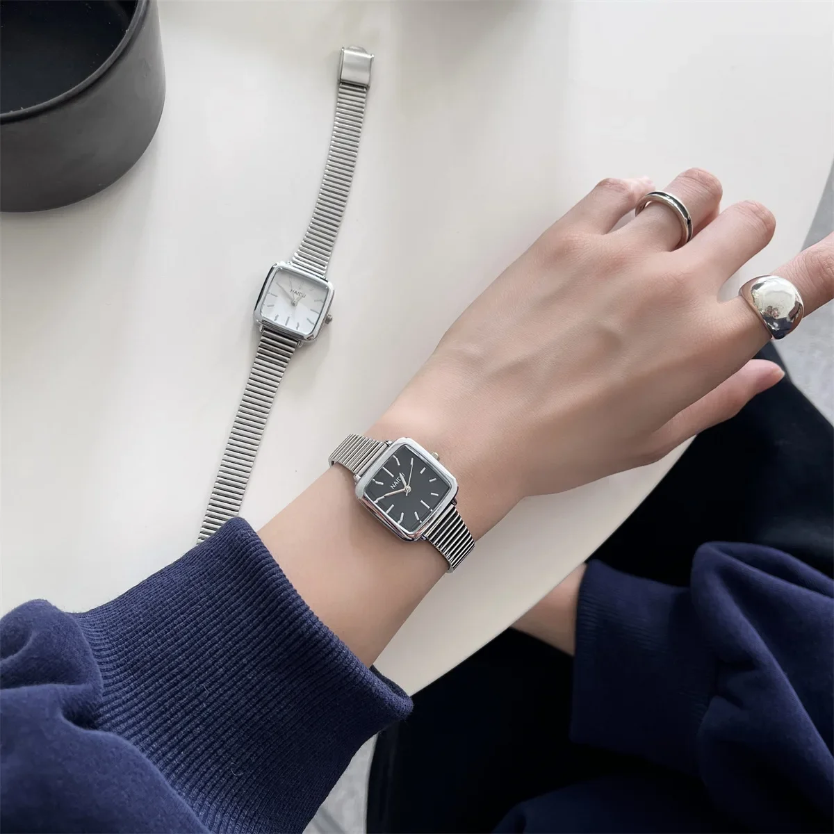 Marken-Damen-Quarzuhr Retro Luxus-Geschenk Damenuhren Dropshipping Verstellbares Edelstahlarmband Armbanduhren Uhr Relogio – Detail 23