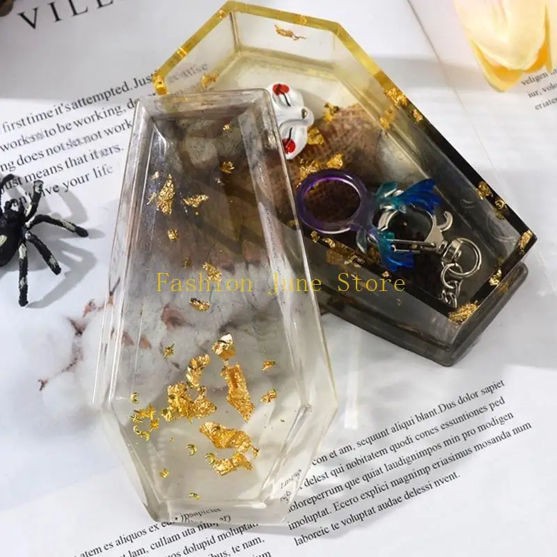 

N5KA 3D -гроб в форме формы эпоксидной смолы Силиконовая смола для украшений для хранения DIY