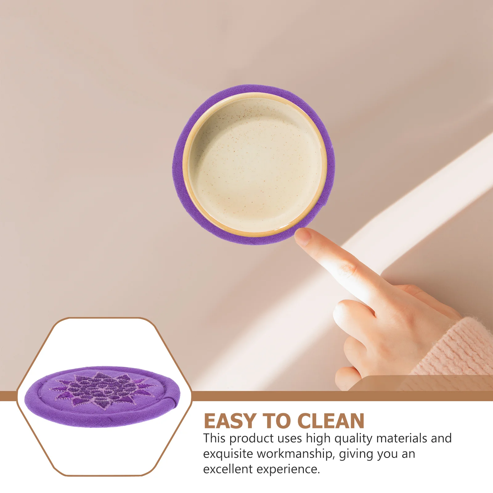 

1pc Embroidery Tea Pot Cushion Tibetan Singing Bowl Pad For Meditation Healing Instrument Accessory Buddhist Supplies Music