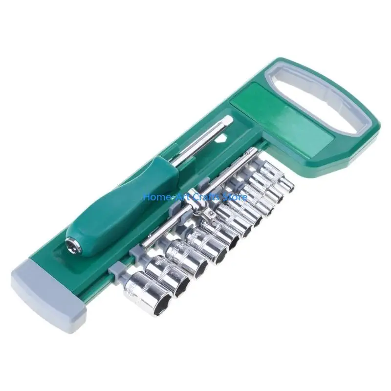 Y3NA Sturdy Corrosion Resistant 1/4Inch Ratcheting Wrench Complete Tool Set Lightweight Design for On Site Repairs