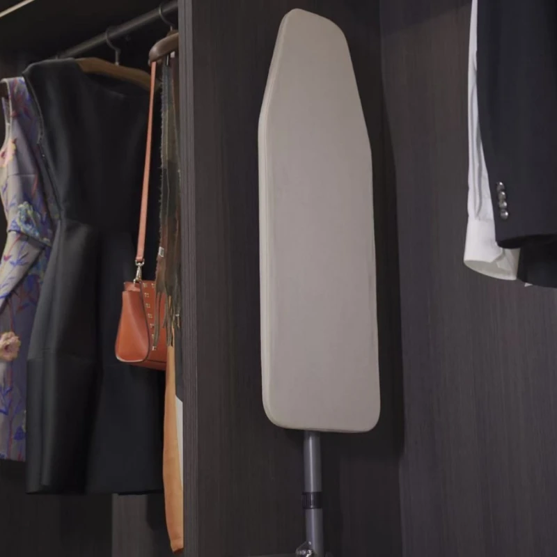 Cloakroom Household hidden ironing board Electric iron rack Push-pull damping ironing folding wardrobe Cabinet ironing board