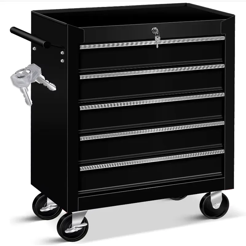 Red Black Blue Roller Tool Cabinet Lockable Waterproof Anti Theft Small Workshop Drawer Toolbox OEM ODM OBM Service Available