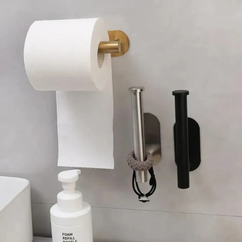 304 Edelstahl Badezimmerzubehör 1 Stück Mattschwarz Toilettenpapierhalter Wandmontierter Tissue-Rollenhalter Badezimmer