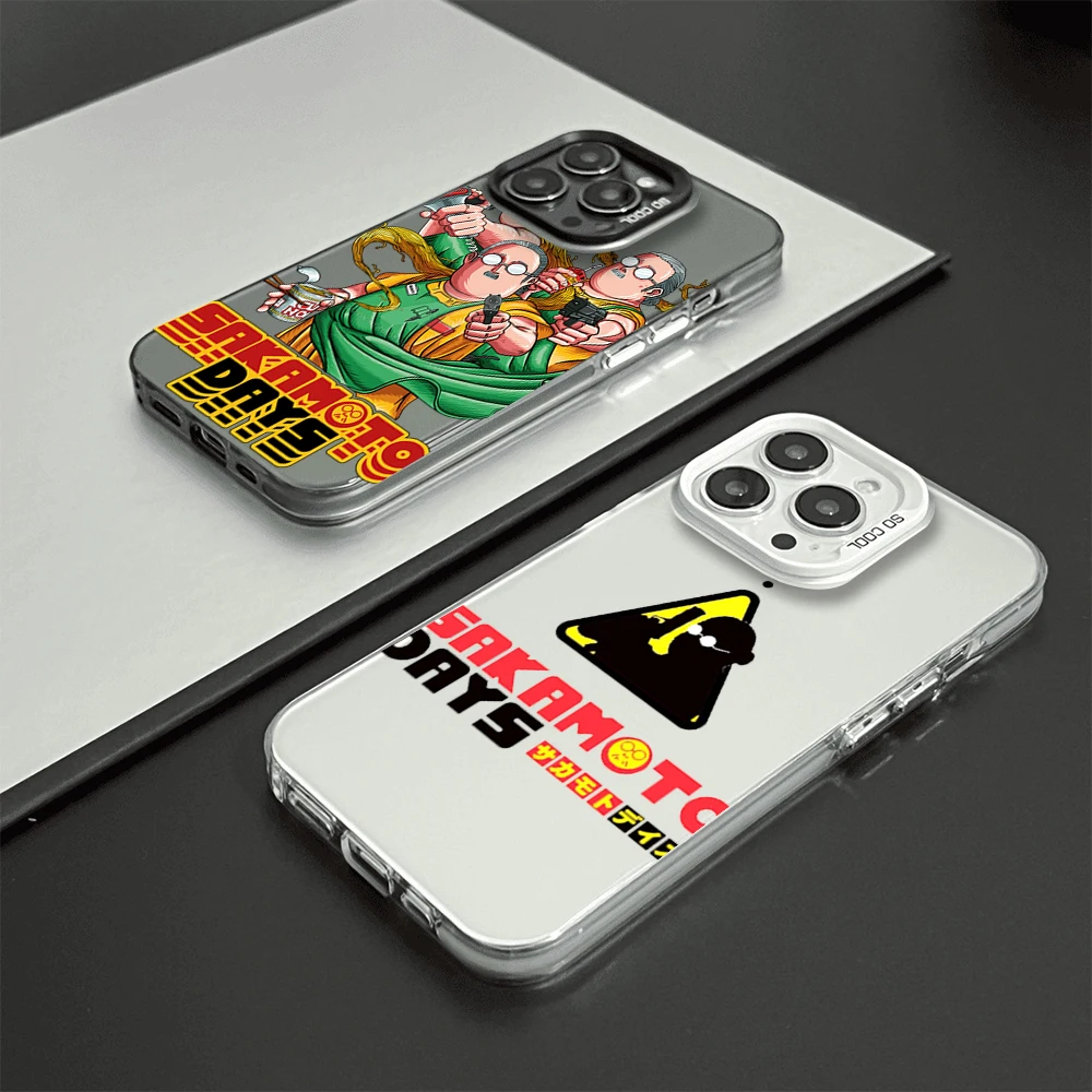 Bilibili Sakamoto Days Phone Case For iPhone 12 11 13 14 15 16 Max Pro Plus Laser Cover