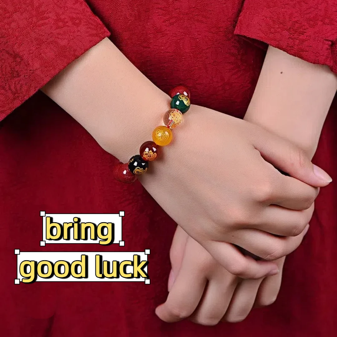 Chinese-Style Five Elements Bracelet Symbolizing the Five Gods of Wealth Attracting Good Fortune And Essential for Success