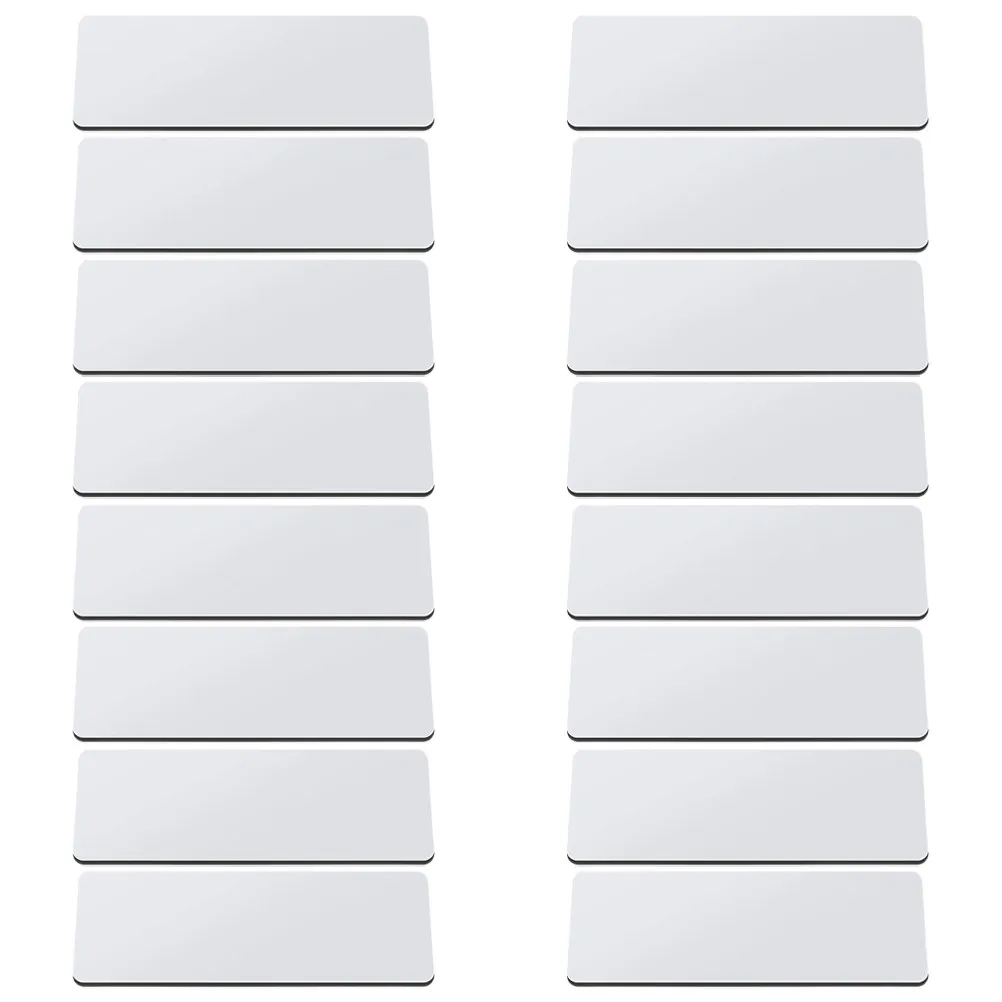 16Pcs Customizable Blank Name Tags Work Badges Sturdy Metal Pin Personalized DIY Nameplates for Clothes Office Identification