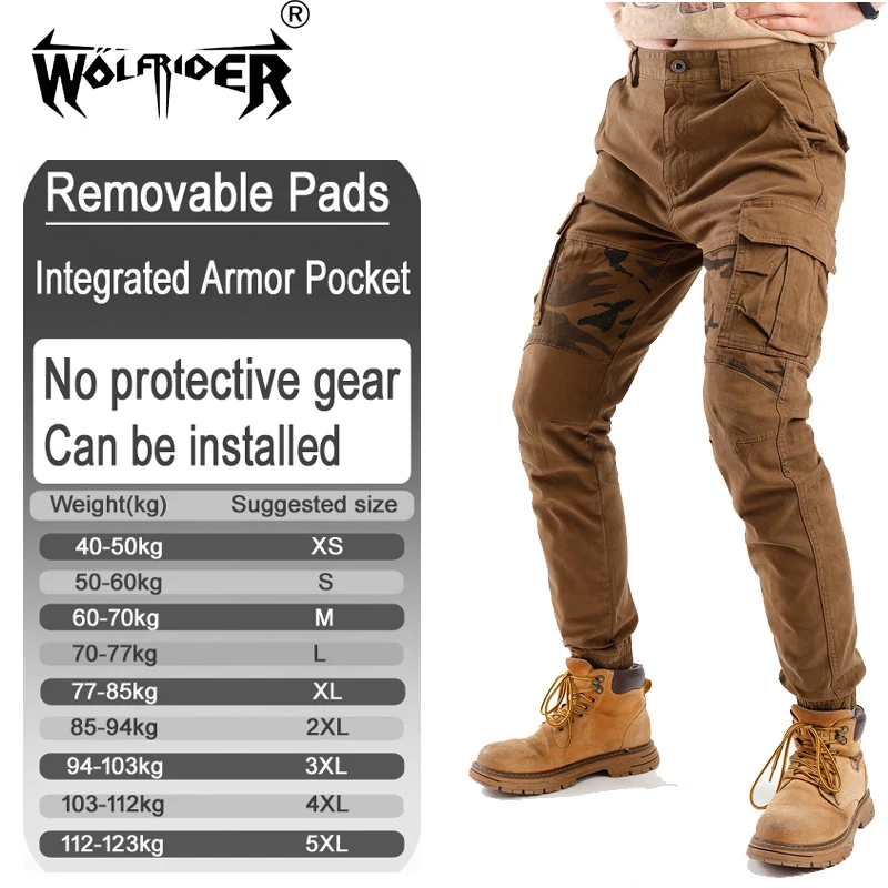 Motorcycle riding pants Anti Slip Anti Fall Protection for safe work and commuting with Armor Pockets Armor Not Included 052