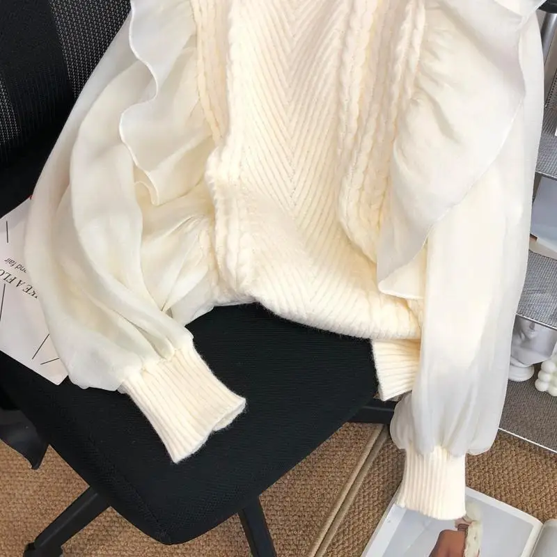 女性用長袖トップス,ルーズフィット,韓国ファッション,秋