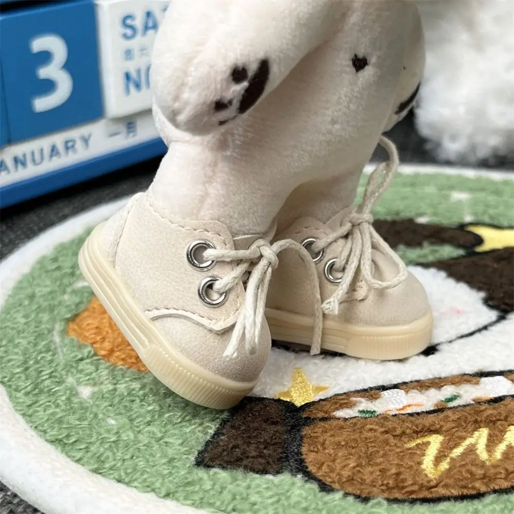 يجلس حزب دمية أحذية جلدية صغيرة عالمية بو القطن دمية أحذية من الجلد 1 زوج أحذية رياضية ملابس دمى الأحذية #2