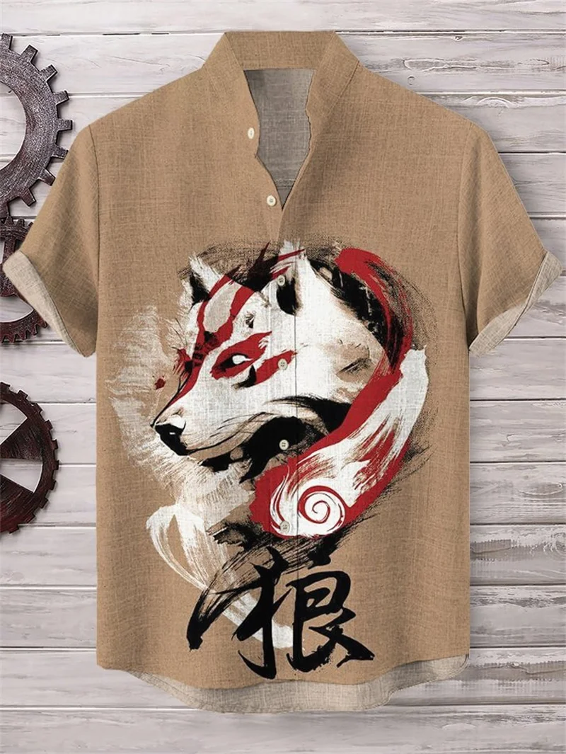 

Гавайская рубашка 2025 года, мужская летняя праздничная рубашка с короткими рукавами и 3D принтом кокосовой пальмы, повседневная рубашка