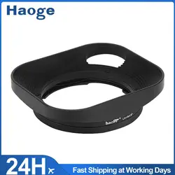 Haoge LH-VM13P Bayonet Metal Square Lens Hood for Voigtlander ULTRON 35mm F2,35mm F1.5,28mm F2, 21mm F3.5,as LH-12 Hollow Out