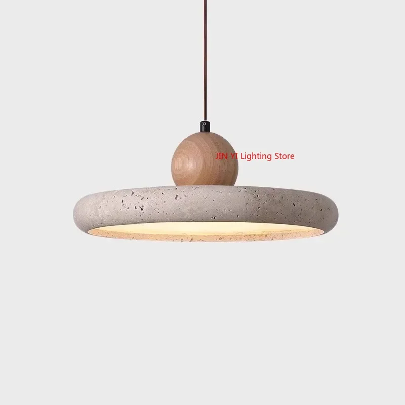 

Подвесной светильник в японском стиле, каменный светодиодный светильник для гостиной, столовой, спальни, кухни, камень, внутренние декоративные светильники, диаметр 30 см