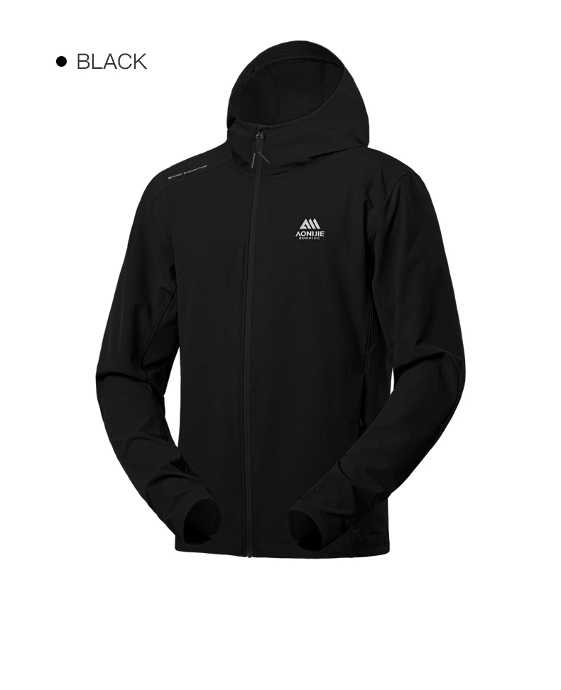 AONIJIE FM5207 Men Windproof Jacket Autumn and Winter Windproof Warm Outdoor Water-repellent Hiking Top Hooded Running Jacket