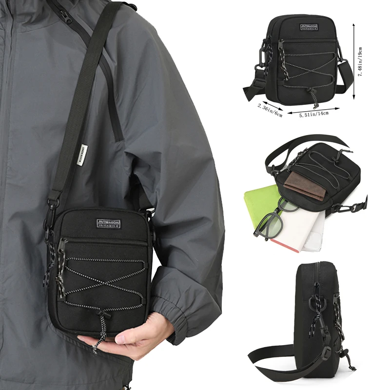 

Adjustable Shoulder Strap, Multi-Compartment Design, Zipper Closure, Solid Color Daily Travel Essential Shoulder Bag