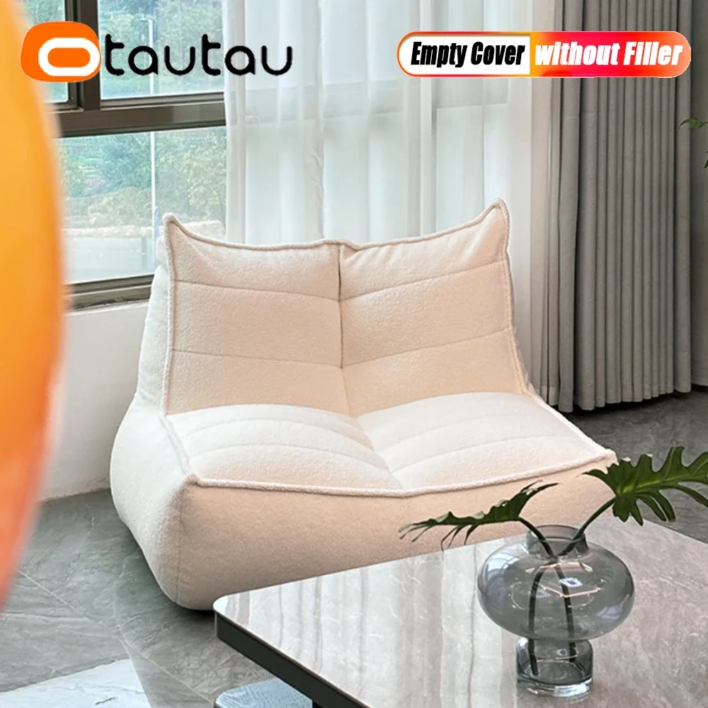 Image 5: OTAUTAU-Juste de pouf sans remplissage, siège de sol, pouf, canapé-lit, tabouret, SFSULTAU