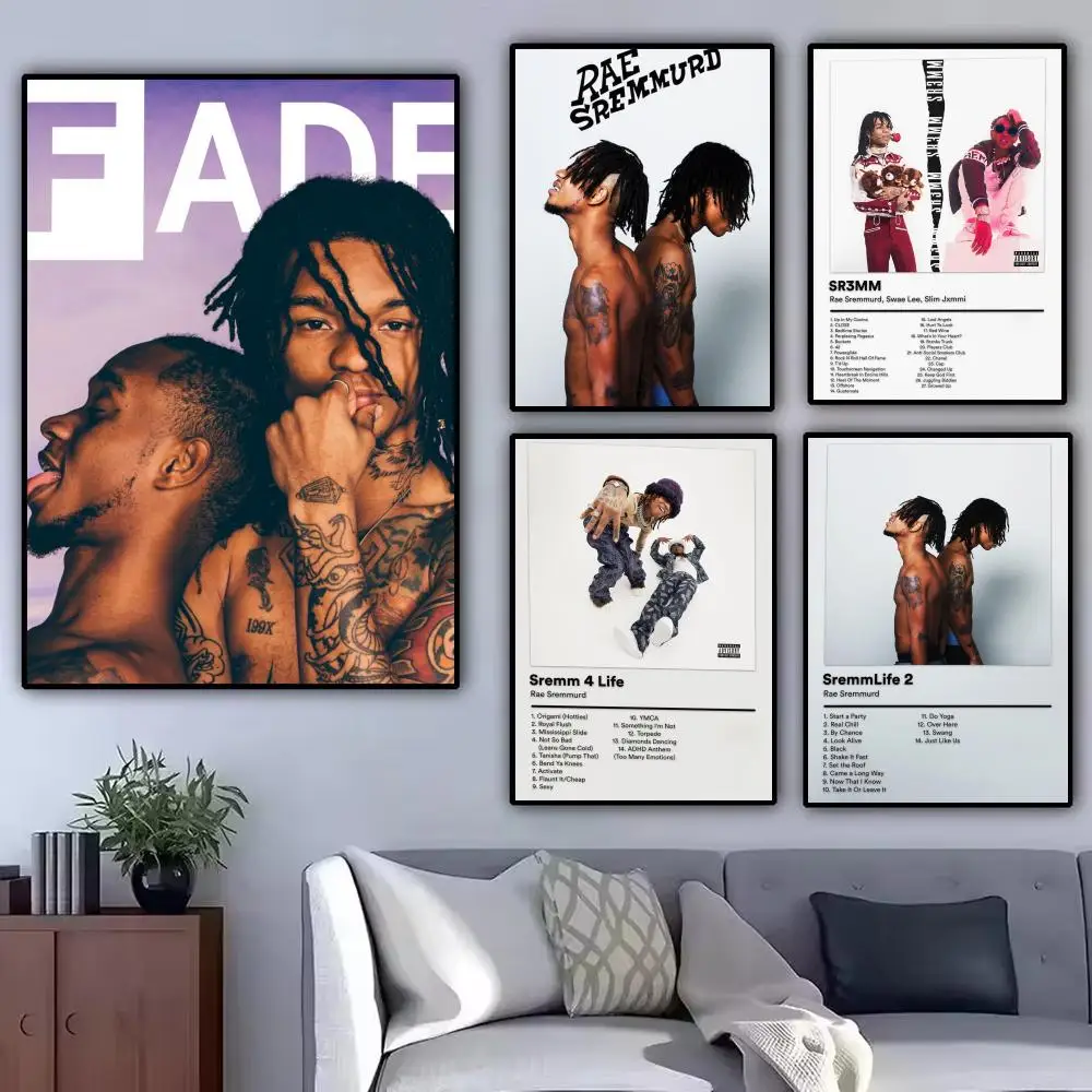 Singer R-Rae Sremmurd Painting Calligraphy Modern Canvas Poster Wall Art Aesthetic Bedroom Decor for Cafe Home Gift