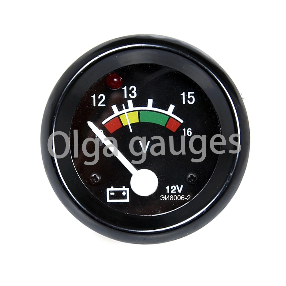 60mm For MTZ Tractor Volt Meter 10-16v with lamp Excavators bulldozers agricultural machinery instruments olga gauges ЭИ8006-2
