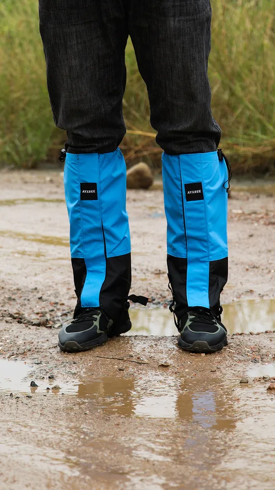 Waterproof Hiking Leg Warmer Gaiters for Men Women - Climbing Ski Camping Hunting Winter Outdoor Travel Legging Leg Covers - Detail Angle #03