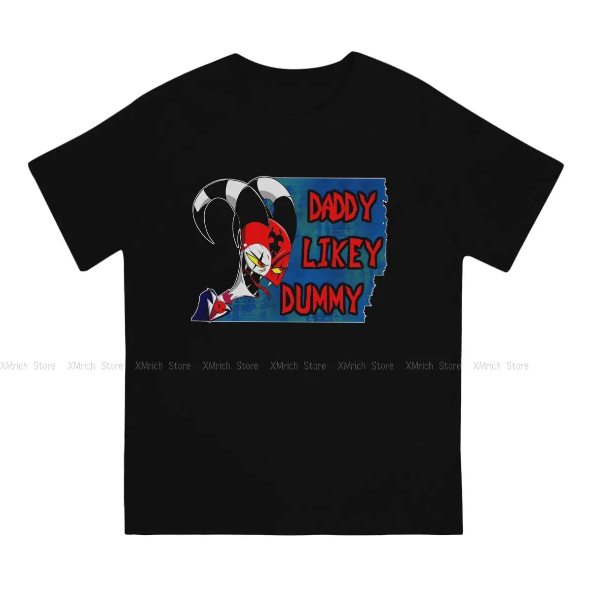 H-Hazbin Hotels Newest TShirt for Men Daddy Likey Dummy Round Neck Basic T Shirt Hip Hop Birthday Gifts OutdoorWear