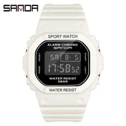 SANDA Fashion New Women Sports Watch G Waterproof Digital LED Ladies Military Electronic Army Wristwatch Clock Girl Reloj