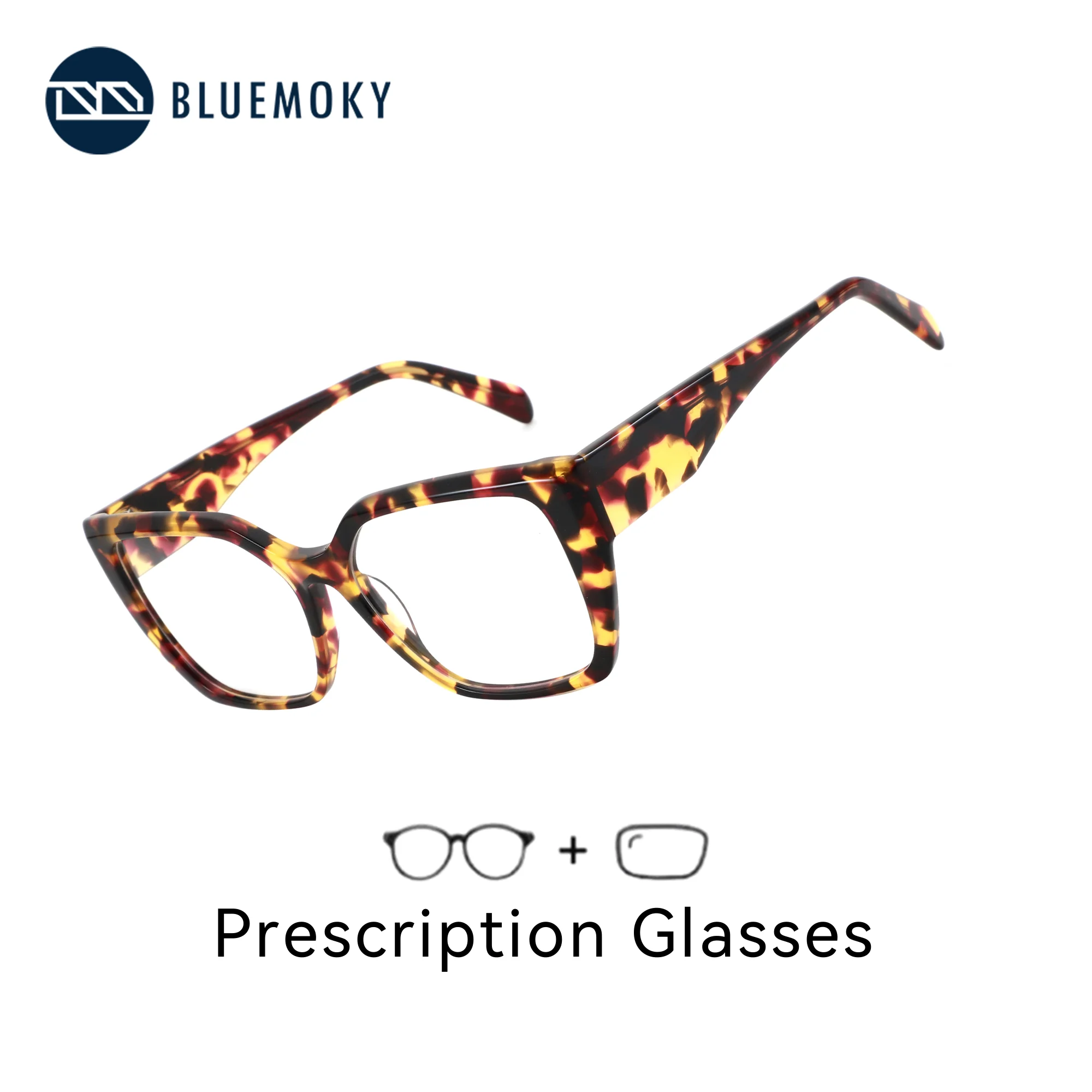 

BLUEMOKY M Size Acetate Butterfly Prescription Glasses Unisex Progressive Multifocal Optical Eyeglasses Photochromic Eyewear