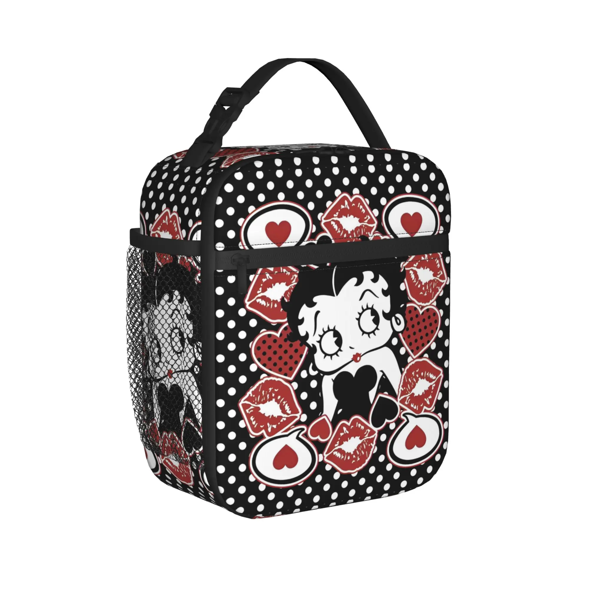 Kawaii B-Betty Boops Insulated Lunch Bags Cooler Bag Reusable,Meal Container Portable Tote Lunch Box Men Women Office  Outdoor