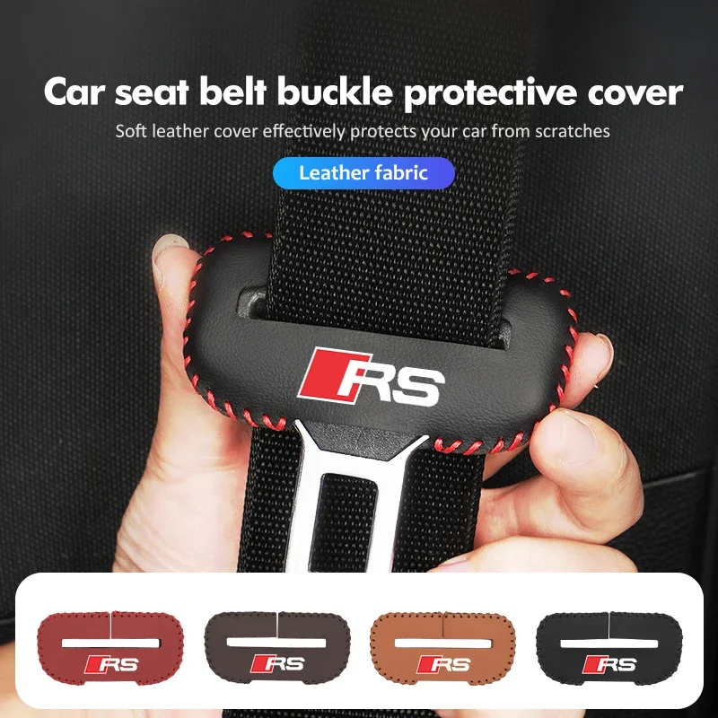 Car Safety Seatbelt Buckle Plug Anti-Scratch Protective Cover For Audi A4L Q5L Q2L R8 RS A6L S Line Quattro TT S5 S6 Q3 