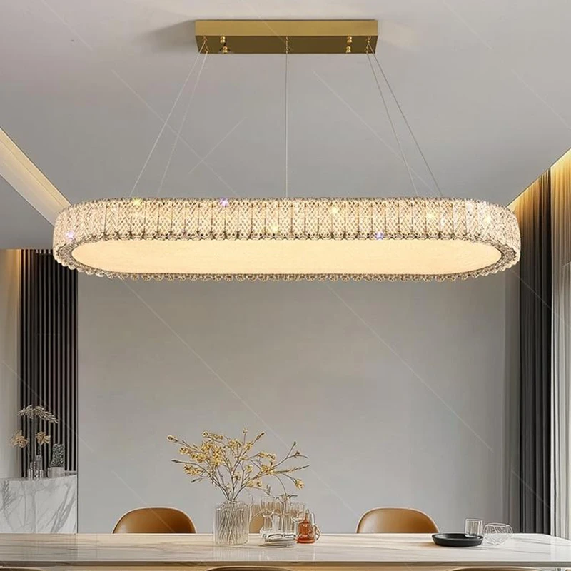 

Декоративные подвесные светильники, роскошная хрустальная люстра для гостиной, подвесная лампа для столовой, потолочный светильник, внутреннее освещение