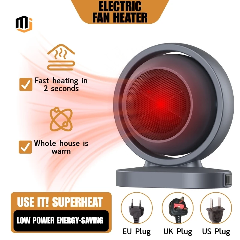 MJ 380W Portable Electric Heater-Small Desk Heating Fan,Winter Heating Home Appliance,Heating Air Conditioner for Home Office
