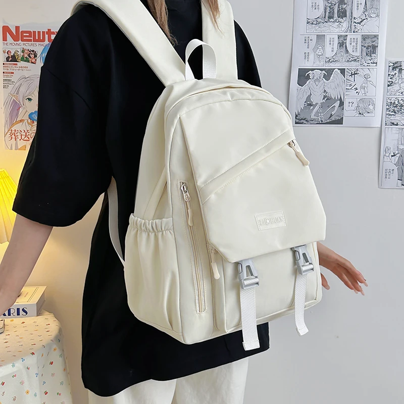 

Large Capacity Simple Casual New Nylon Cloth Student Schoolbags Fashion Versatile Outdoor Travel Sports Storage Backpack