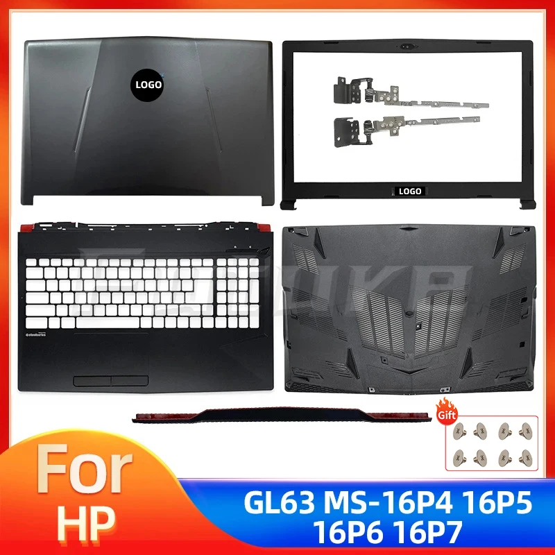 

New Case For MSI GL63 MS-16P4 16P5 16P6 16P7 16P8 8SC/8RB/8RCS LCD Back Cover Bezel Palmrest Upper Cover Bottom Case Hinges