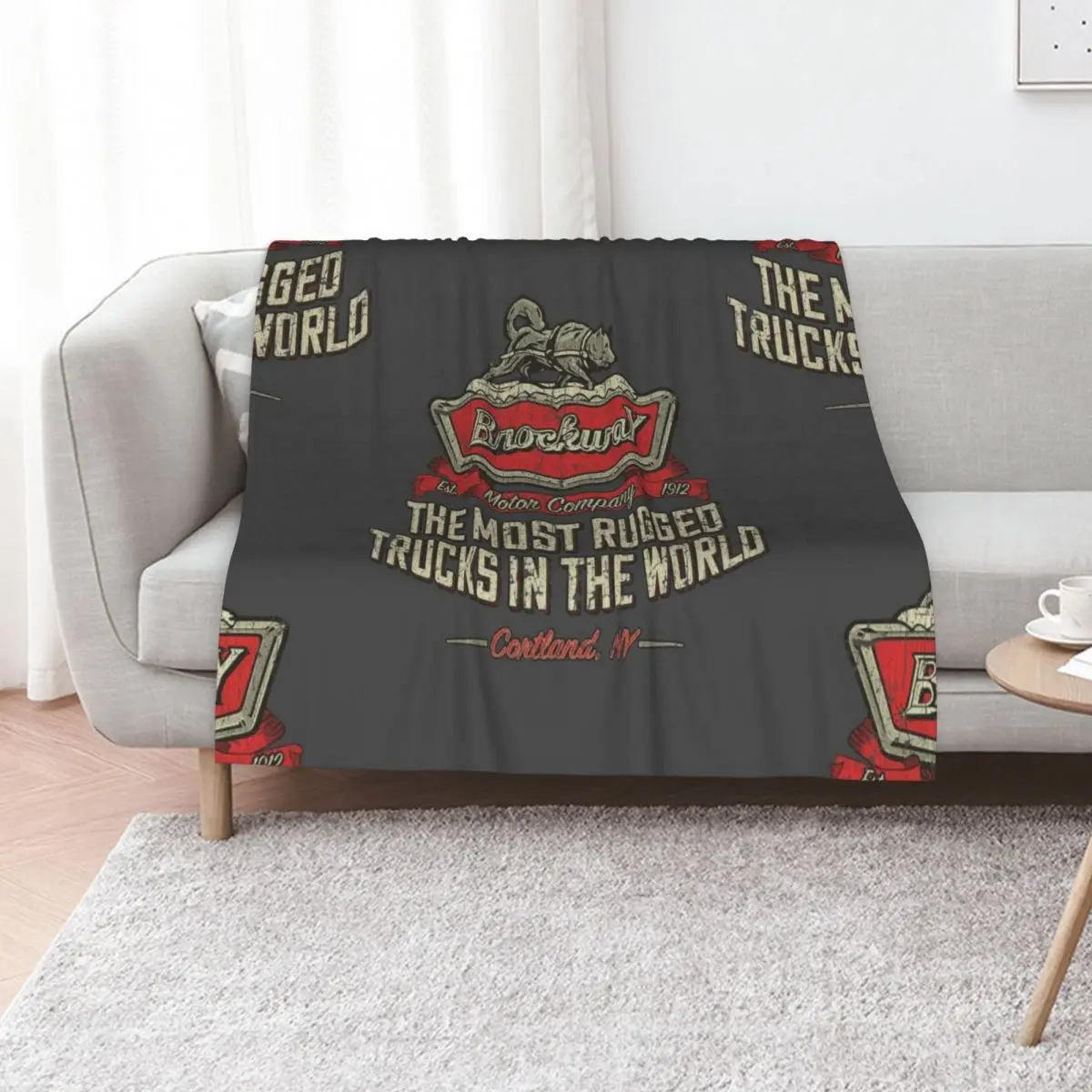 Brockway Motor Company 1912 Throw Blanket Beach Soft Big for winter bed plaid Bed linens decorative Blankets