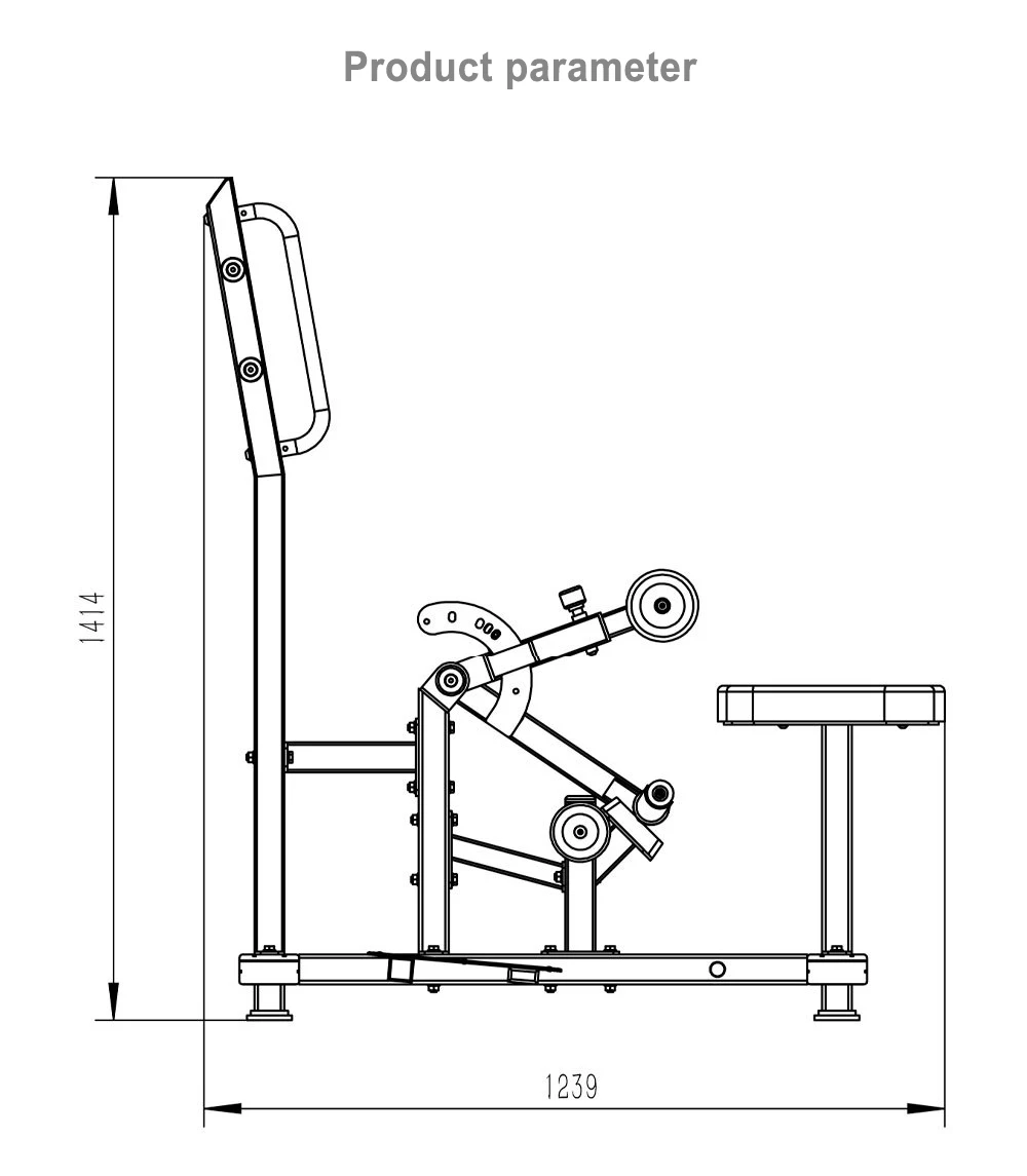 プロフェッショナルプレートロードトレーナー筋力トレーニング機器商業スタンディングヒップスラストマシン