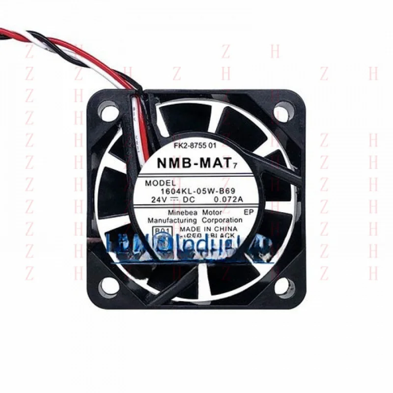 

XXZ ДЛЯ 1 шт. 3-проводной 1604KL-05W-B69 24 В 0,072 А 4 см инверторный охлаждающий вентилятор Размер 40*40*10 мм