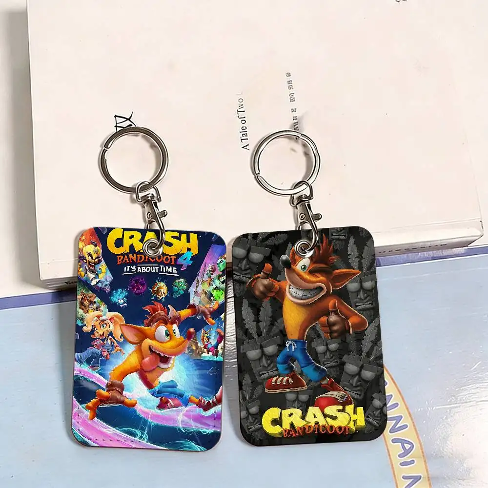 

Брелок-карта C-CrashS-B-Bandicoot: Мультяшный аниме-аксессуар, модный кулон для сумки, чехол для ID-карты/проездного, милый подарок на день рождения для взрослых