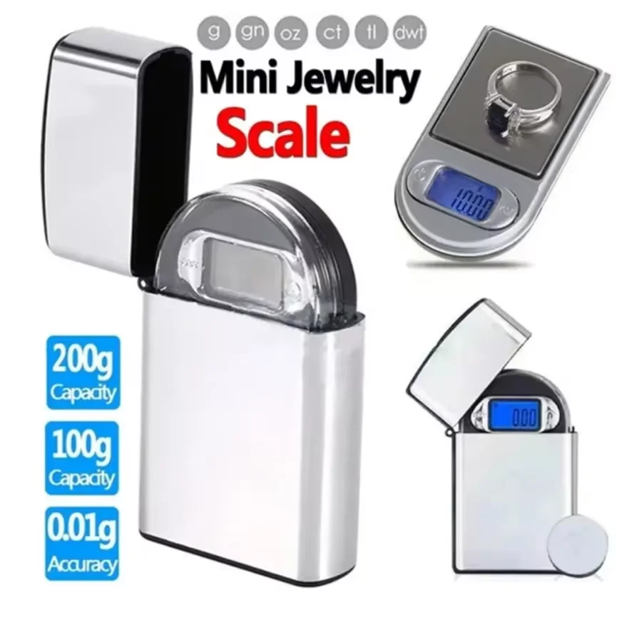 Mini Pocket Lighter Scale 200g Precision Digital Scales for For Jewelry Diamond Reloading Kitchen 0.01g Weight