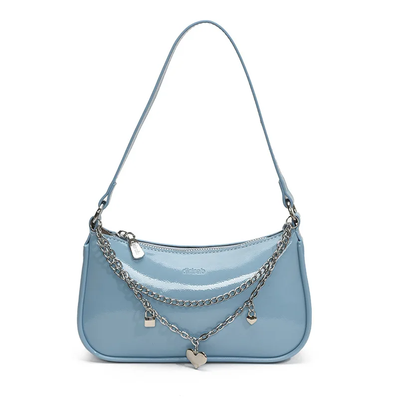 

2025 Summer New! High - End Simple Fashion Chain Single Shoulder Armpit Bag for Women - Versatile Messenger Small Square Bag